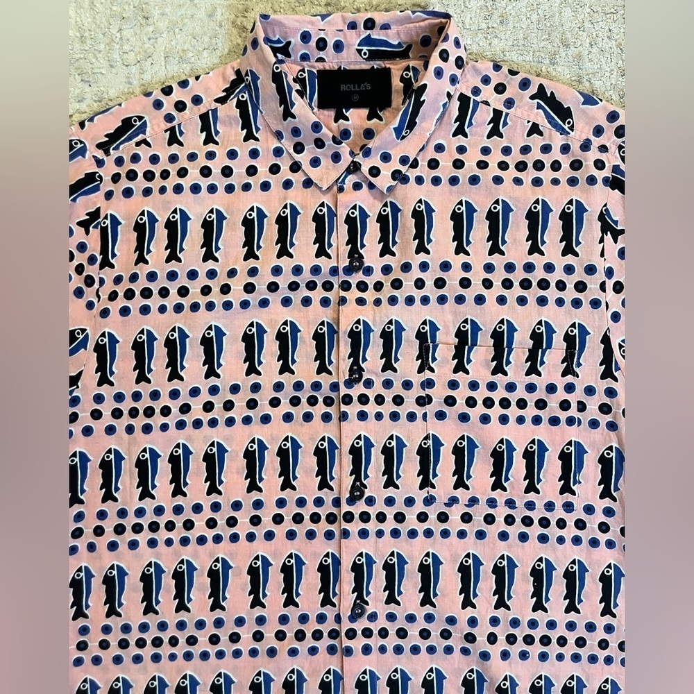 Rolla’s Button Down Short Sleeve Fish Shirt